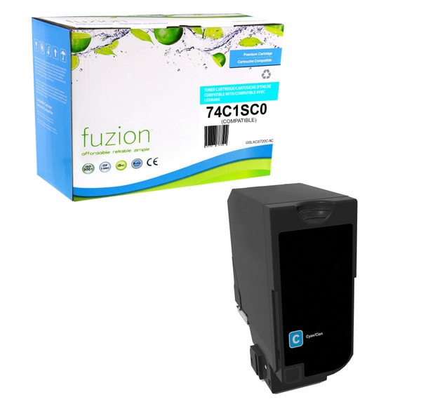 Toner Cyan Lexmark 74C1SC0 compatible