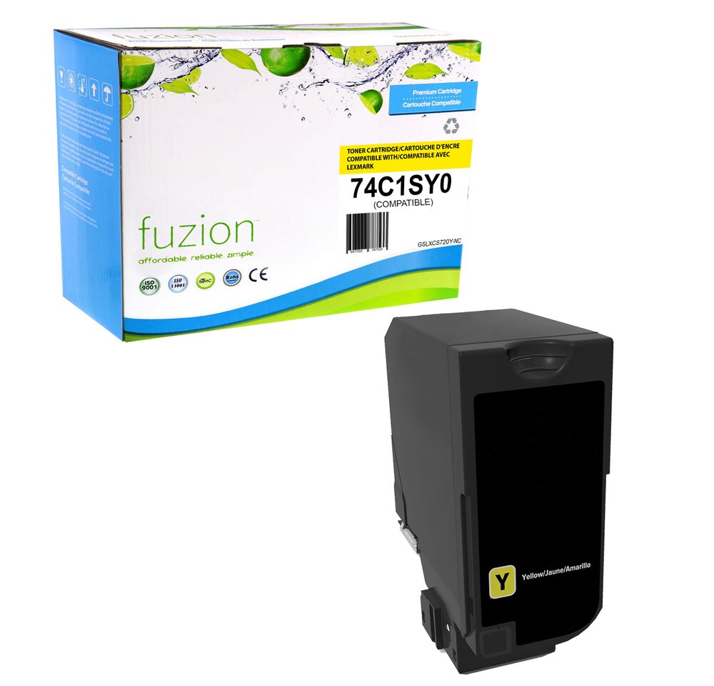 Toner Jaune Lexmark 74C1SY0 compatible