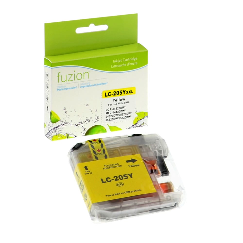 Cartouche compatible Brother LC205XXL Super Jaune