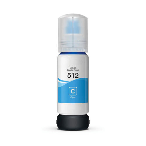 Bouteille d’encre compatible Epson T512 Cyan