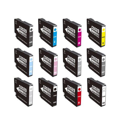 Cartouche d'encre Compatible Canon PGI-29 Ensemble de 12 - Multi-couleurs