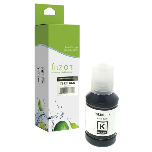 Bouteille d'encre de recharge Compatible pour Epson T542 Noir – Ultra haut rendement