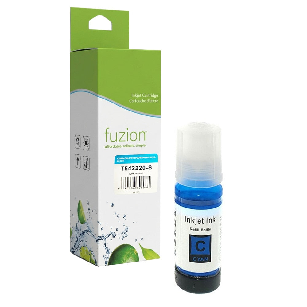Bouteille d’encre compatible Epson T542 Cyan