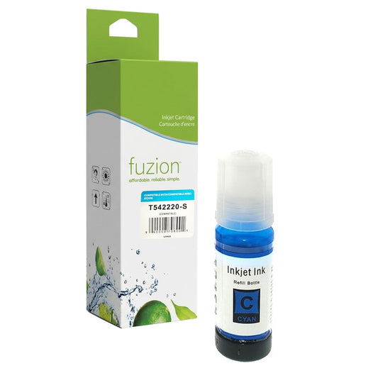 Bouteille d'encre de recharge Compatible pour Epson T542 Cyan – Ultra haut rendement
