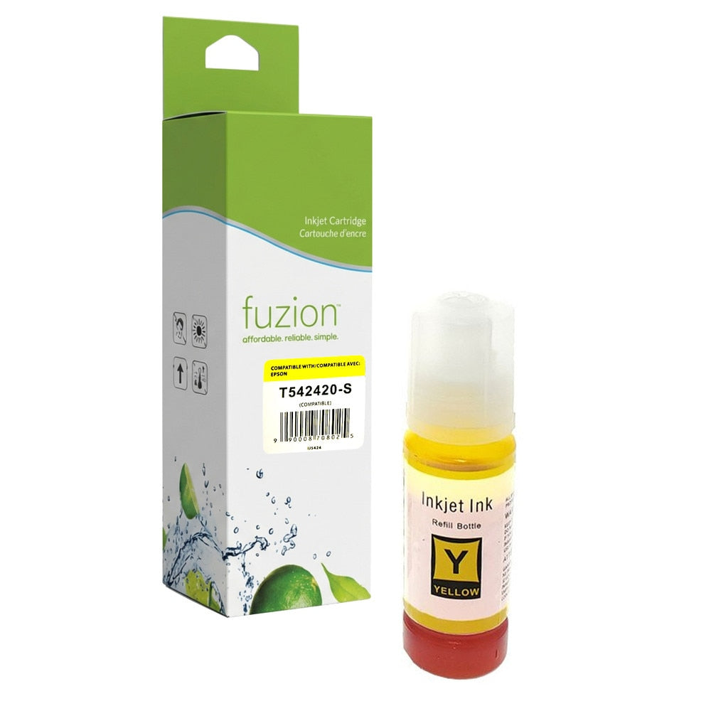 Bouteille d’encre compatible Epson T542 Jaune