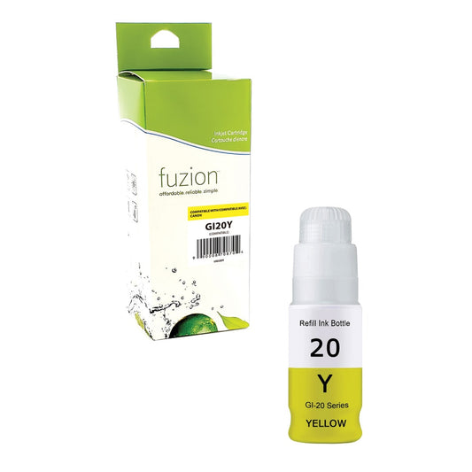 Bouteille d’encre compatible Canon GI-20Y jaune