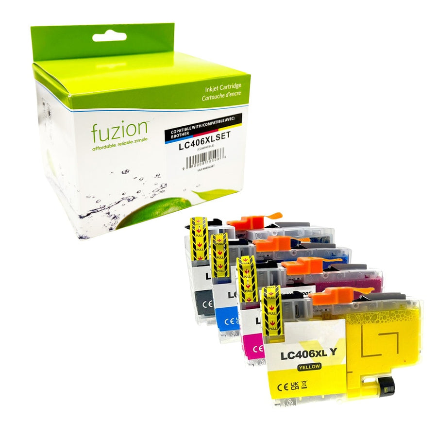 Ensemble de cartouches compatibles Brother LC406XL jaune
