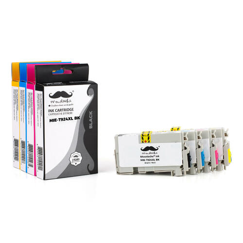 Ensemble de 4 cartouches d'encre compatibles Epson T924XL (BK/C/M/Y)